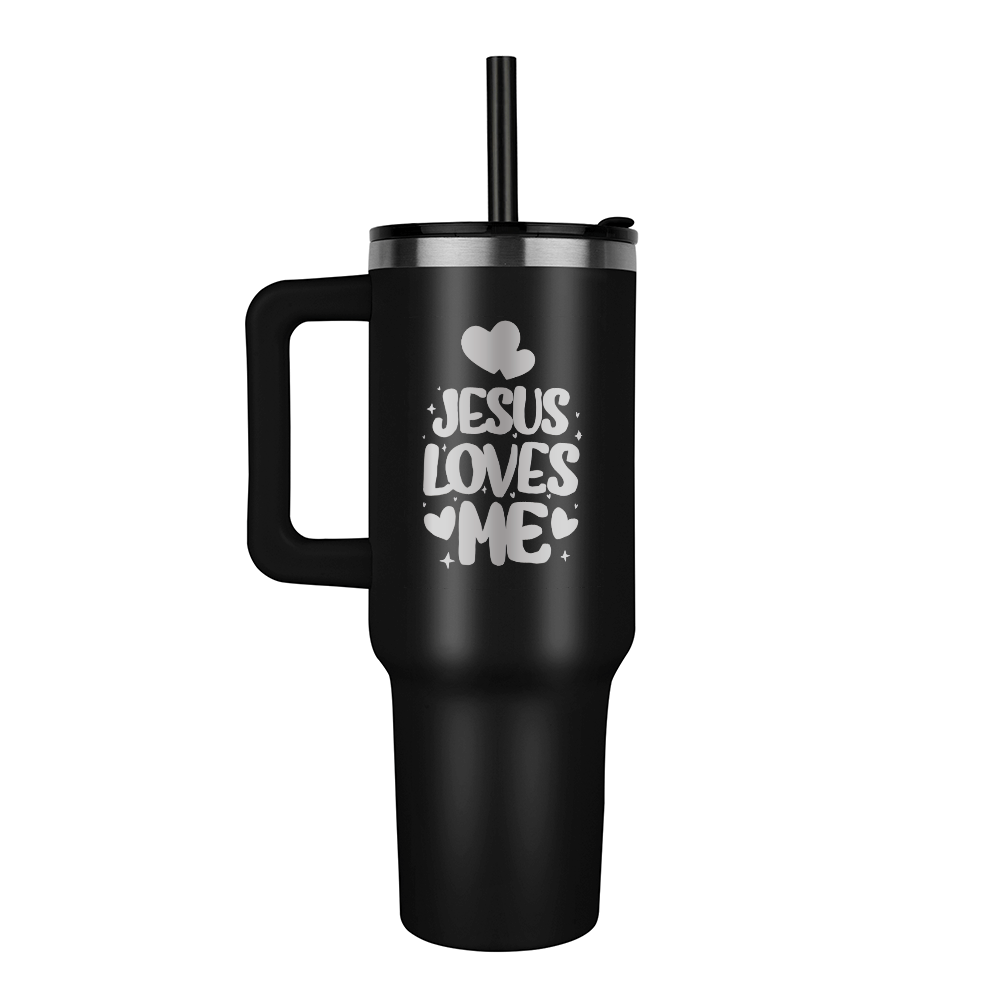 Jesus Loves Me Engraved Pinnacle 40 oz Tumbler