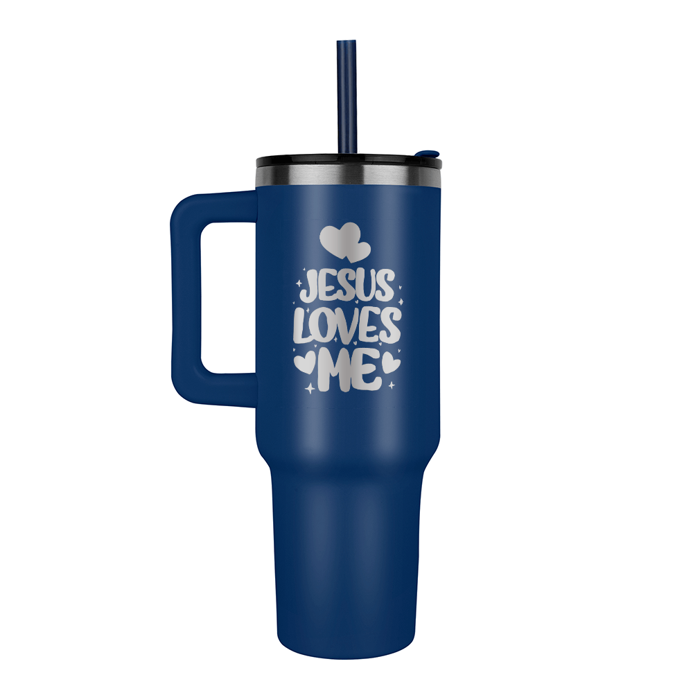 Jesus Loves Me Engraved Pinnacle 40 oz Tumbler