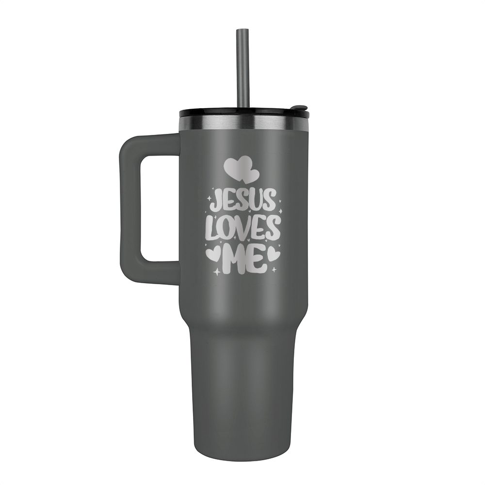 Jesus Loves Me Engraved Pinnacle 40 oz Tumbler